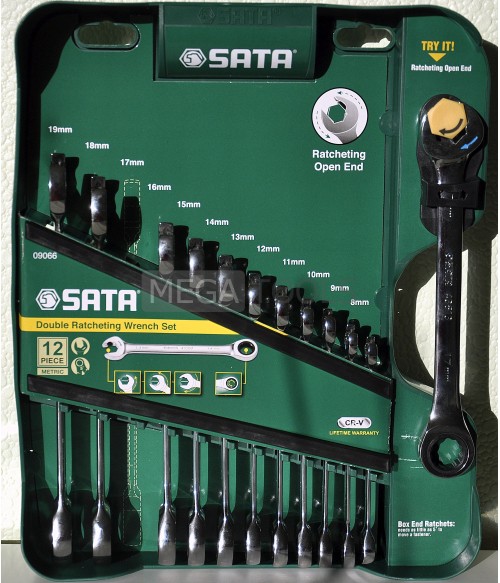 Sata 12pc. Combination set (metric) Double Ratcheting wrench - set